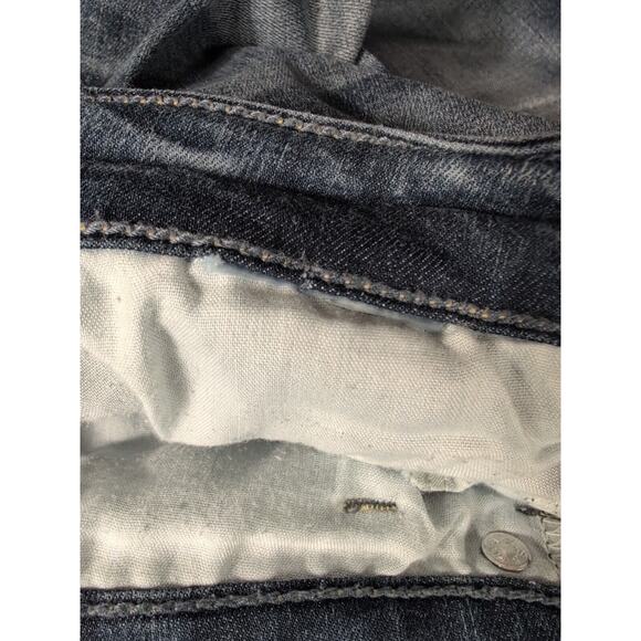 Levi's Denizen Womens Modern Skinny Jeans Blue Dark Wash Mid Rise Denim Size 34W - Picture 5 of 11